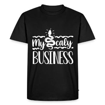 Banana Ball Python Herpétologiste Mon écailleux - T-shirt Premium bio Homme - noir - Devant - Nico (187cm)