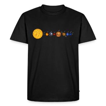 Système solaire - T-shirt Premium bio Homme - noir - Devant - Nico (187cm)