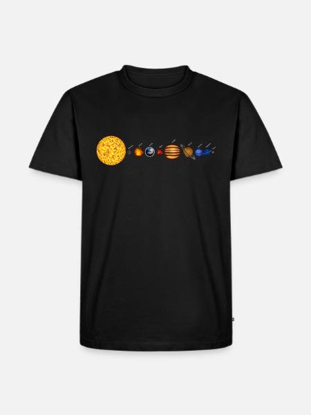 Solar system - Men's Premium Organic T-Shirt - black