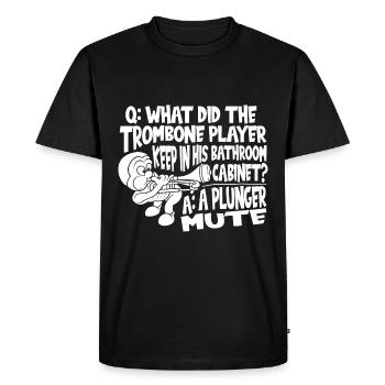 Trombone - Men's Premium Organic T-Shirt - black - Front - Nico (187cm)