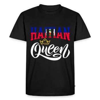 Haïti Reine Haïti Haïti Drapeau - T-shirt Premium bio Homme - noir - Devant - Nico (187cm)