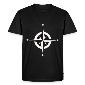 Compass in black and white - Men's Premium Organic T-Shirt - black - Front - Nico (187cm)