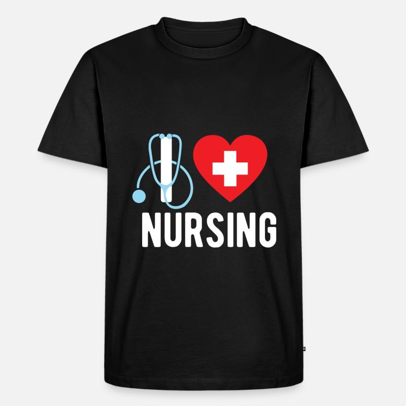 Krankenschwester/ Krankenpfleger Nurse Geschenk - Männer Premium Bio T-Shirt - Schwarz