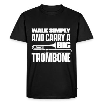 Trombone - T-shirt Premium bio Homme - noir - Devant - Nico (187cm)