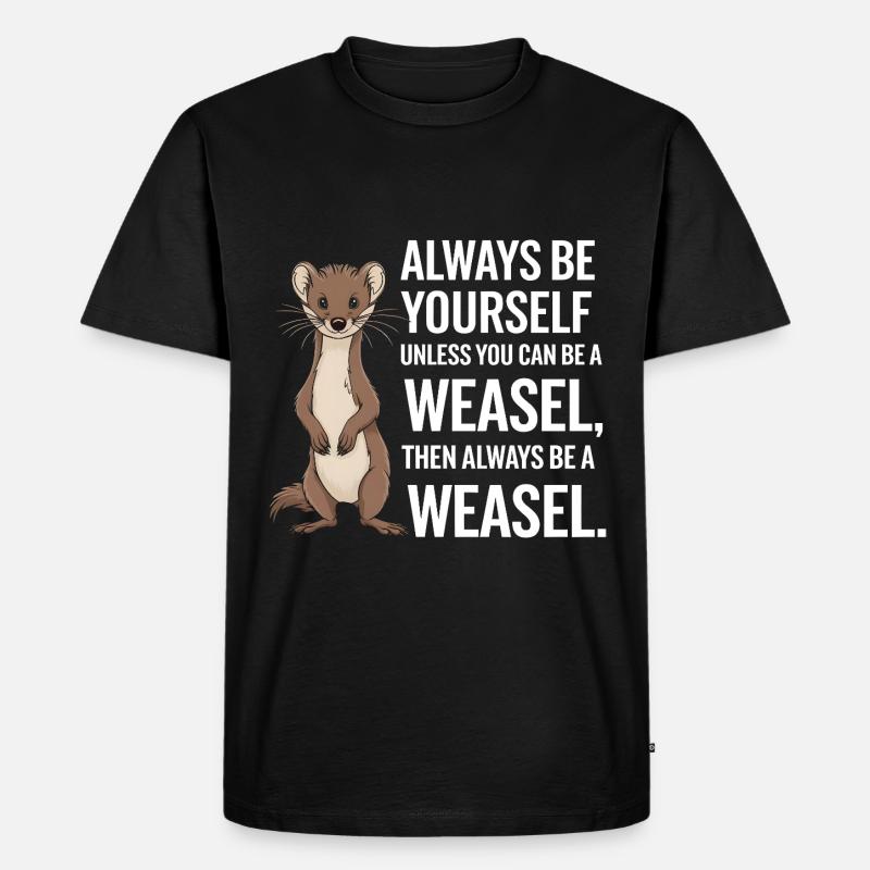 Wiesel - Männer Premium Bio T-Shirt - Schwarz