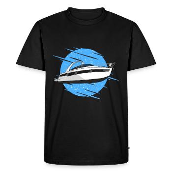 Bateau à moteur - T-shirt Premium bio Homme - noir - Devant - Nico (187cm)