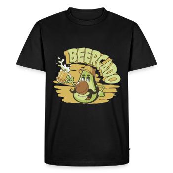 Bière Bière Buveur Amateurs de bière Alcool - T-shirt Premium bio Homme - noir - Devant - Nico (187cm)