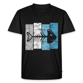Arêtes de poisson pour pêcheurs, pêcheurs et enfants | Poissons - T-shirt Premium bio Homme - noir - Devant - Nico (187cm)