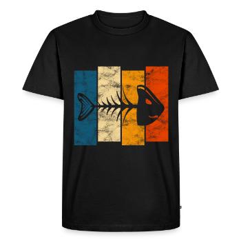 Arêtes de poisson pour pêcheurs, pêcheurs et enfants | Poissons - T-shirt Premium bio Homme - noir - Devant - Nico (187cm)