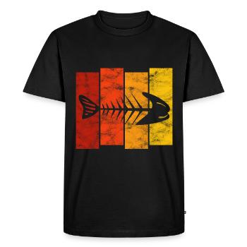 Arête de poisson pour les pêcheurs, les pêcheurs et les enfants | Poissons - T-shirt Premium bio Homme - noir - Devant - Nico (187cm)