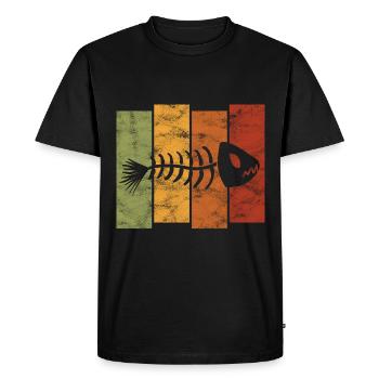Arête de poisson pour les pêcheurs, les pêcheurs et les enfants | Poissons - T-shirt Premium bio Homme - noir - Devant - Nico (187cm)