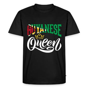 Guyanais Queen Guyana Guyana Drapeau - T-shirt Premium bio Homme - noir - Devant - Nico (187cm)