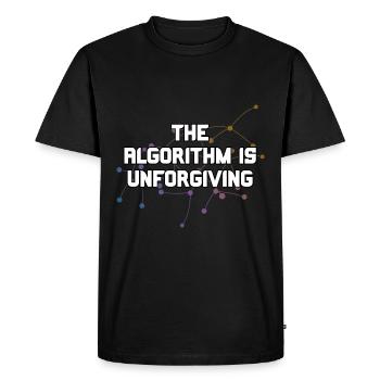 L’algorithme est impitoyable nœuds de réseau drôle - T-shirt Premium bio Homme - noir - Devant - Nico (187cm)