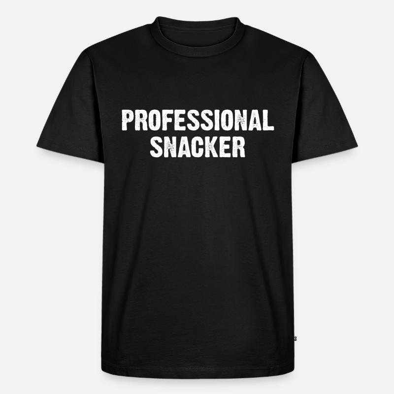 Professional Snacker - Männer Premium Bio T-Shirt - Schwarz