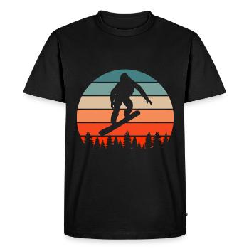 Snowboarding gift idea for snowboarders Snowboar - Men's Premium Organic T-Shirt - black - Front - Nico (187cm)