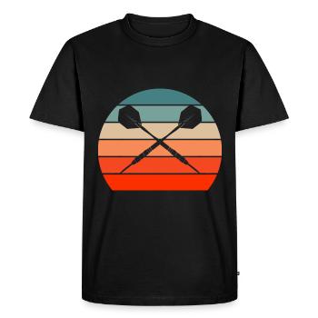 Funny darts gift idea for darts players darts - Men's Premium Organic T-Shirt - black - Front - Nico (187cm)