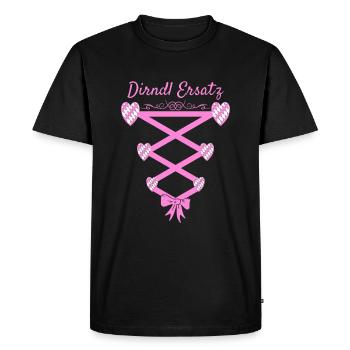 Dirndl Shirt Women's Costume Funny Dirndl Replacement - Men's Premium Organic T-Shirt - black - Front - Nico (187cm)