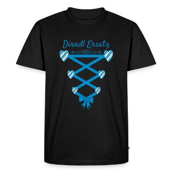 Dirndl Shirt Women's Costume Funny Dirndl Replacement - Men's Premium Organic T-Shirt - black - Front - Nico (187cm)