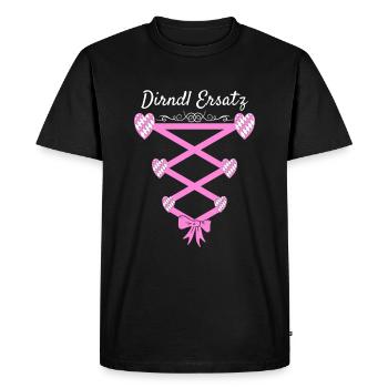 Dirndl Shirt Women's Costume Funny Dirndl Replacement - Men's Premium Organic T-Shirt - black - Front - Nico (187cm)