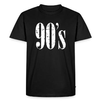 Enfant des années 90 - 90's vintage - nineties - T-shirt Premium bio Homme - noir - Devant - Nico (187cm)