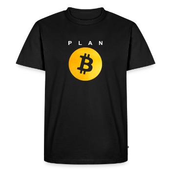 Plan B - Bitcoin - Men's Premium Organic T-Shirt - black - Front - Nico (187cm)