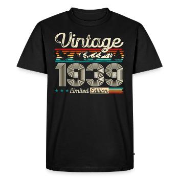 85ème Anniversaire Original Vintage 1939 Vintage 39 - T-shirt Premium bio Homme - noir - Devant - Nico (187cm)