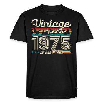 50ème Anniversaire Original Vintage 1975 Vintage 75 - T-shirt Premium bio Homme - noir - Devant - Nico (187cm)