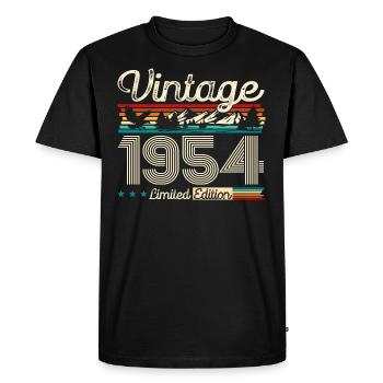 70ème Anniversaire Légende Millésime 1954 Millésime 1954 - T-shirt Premium bio Homme - noir - Devant - Nico (187cm)