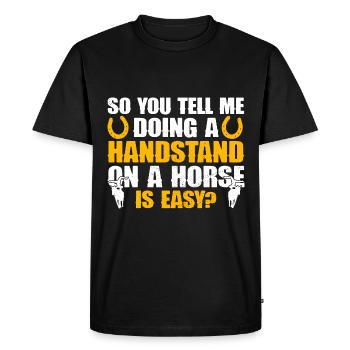 Acrobate Riding Rider Vaulter Acrobat - T-shirt Premium bio Homme - noir - Devant - Nico (187cm)