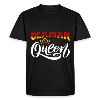German Queen Germany German Flag - Men's Premium Organic T-Shirt - black - Front - Nico (187cm)