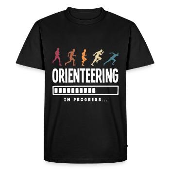 Orienteer Runner Running Orienteering - Men's Premium Organic T-Shirt - black - Front - Nico (187cm)