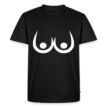 dessin drôle et grossier - T-shirt Premium bio Homme - noir - Devant - Nico (187cm)