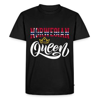 Reine norvégienne Norvège Drapeau norvégien - T-shirt Premium bio Homme - noir - Devant - Nico (187cm)