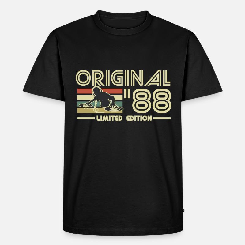 1988 - Männer Premium Bio T-Shirt - Schwarz