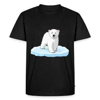 Ours polaire sur la banquise - T-shirt Premium bio Homme - noir - Devant - Nico (187cm)
