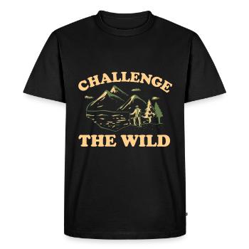 Survivre en milieu sauvage - T-shirt Premium bio Homme - noir - Devant - Nico (187cm)
