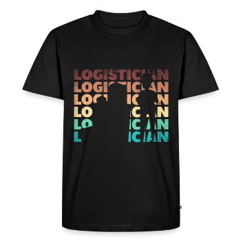 Logistics Logistician Silhouette - Men's Premium Organic T-Shirt - black - Front - Nico (187cm)