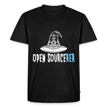 Programmør Coder SoftwareUdvikler - Herre Premium økologisk T-shirt - sort - Foran - Nico (187cm)