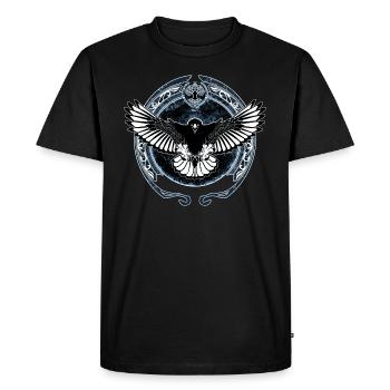 faucon celtique - T-shirt Premium bio Homme - noir - Devant - Nico (187cm)
