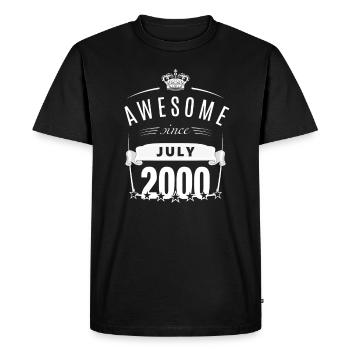 July 2000 born - Men's Premium Organic T-Shirt - black - Front - Nico (187cm)