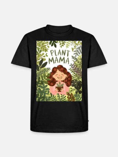 Pflanze Mama umweltfreundlich - Männer Premium Bio T-Shirt - Schwarz