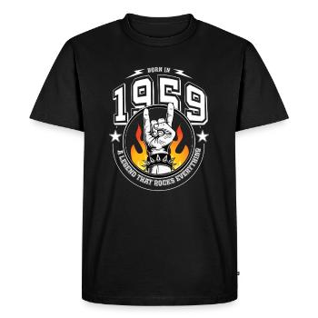 1959 Birthday, rocks everything - Men's Premium Organic T-Shirt - black - Front - Nico (187cm)