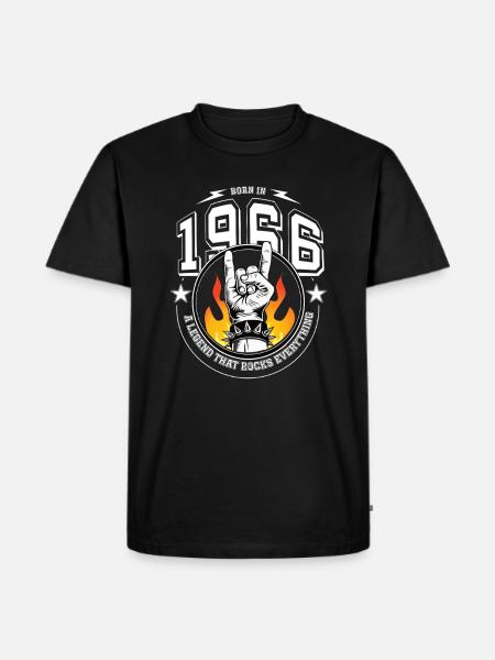 1966 Birthday, rocks everything - Men's Premium Organic T-Shirt - black