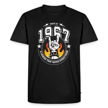 1967 Birthday, rocks everything - Men's Premium Organic T-Shirt - black - Front - Nico (187cm)