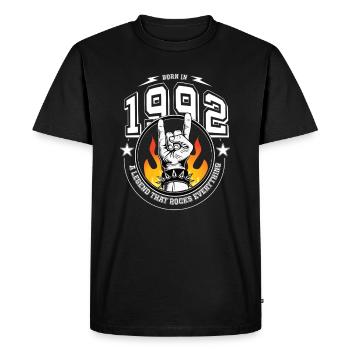 1992 Birthday, rocks everything - Men's Premium Organic T-Shirt - black - Front - Nico (187cm)