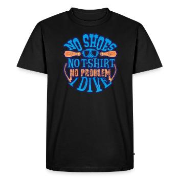 Plongée sous-marine Pas de chaussures Pas de chemise Pas de problème Je plonge - T-shirt Premium bio Homme - noir - Devant - Nico (187cm)