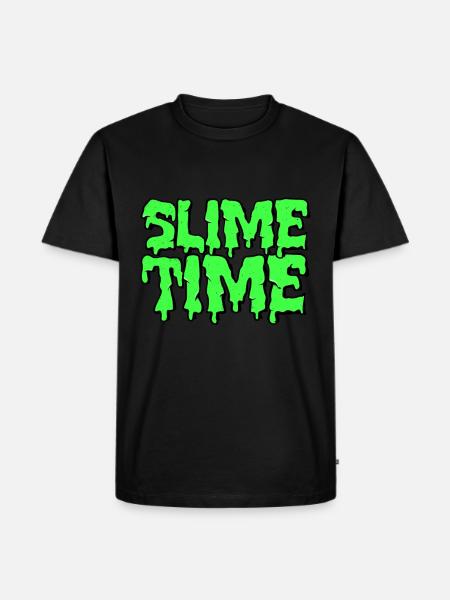 Slime Time | Mucus Glibber Wortwitz gave - Herre Premium økologisk T-shirt - sort