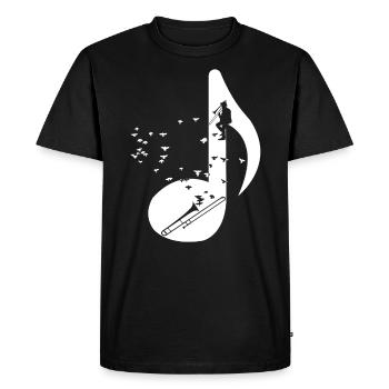 Trombone T-Shirt Trombone Player Gift - Men's Premium Organic T-Shirt - black - Front - Nico (187cm)