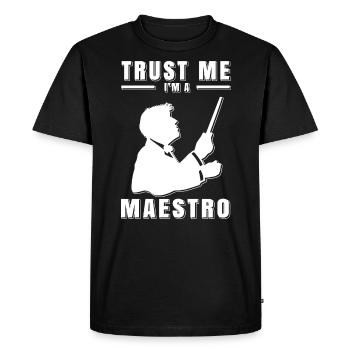 Tee shirt Chef d'orchestre cadeau Kapellmeister - T-shirt Premium bio Homme - noir - Devant - Nico (187cm)