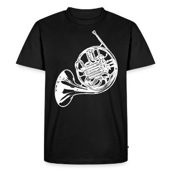 Horn joueur T-shirt cadeau - T-shirt Premium bio Homme - noir - Devant - Nico (187cm)